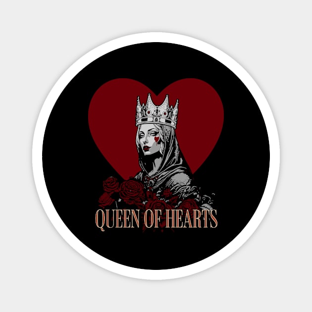 Valentine's Day Bad Demeanor Queen of Hearts Magnet by InkPxel